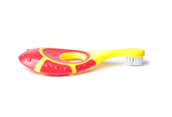 brosse à dents bébé avec petite tête et poils souples adaptée
