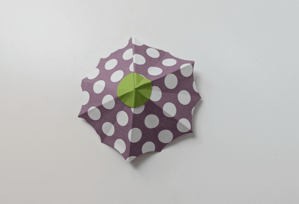 Les ombrelles en papier - étape 4