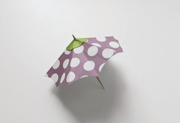 Les ombrelles en papier - étape 5