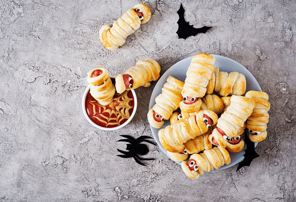 Recettes Halloween : Momies croustillantes à la saucisse 