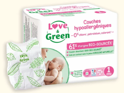 Couches hypoallergéniques Love & Green