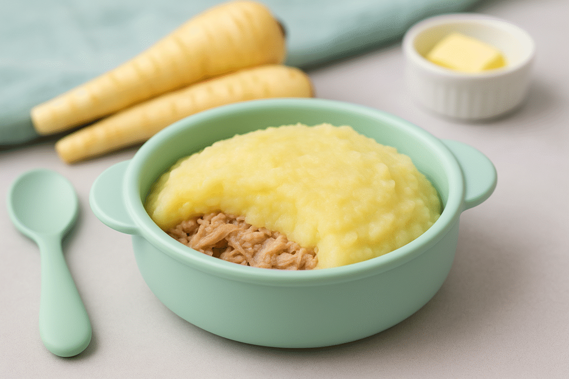 Parmentier panais canard pour bébé, recette douce dès 6 mois