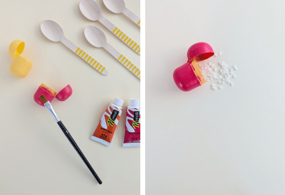Maracas enfant : étape 1 et 2 du DIY éveil