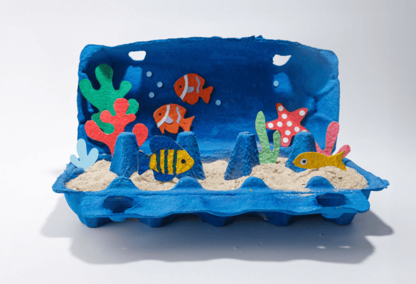 Le diorama de la mer : un océan miniature dans une boîte d'œufs !